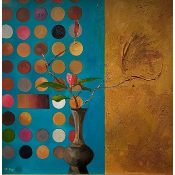 Bodegón - Óleo sobre lienzo (100x100) - Imagen 1