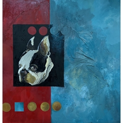 Bulldog - Óleo sobre lienzo (100x100) - Imagen 1