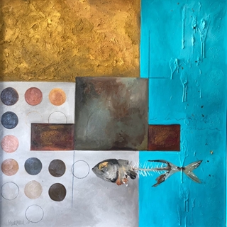 La naturaleza muerta - Óleo sobre lienzo (100x100) - Imagen 1