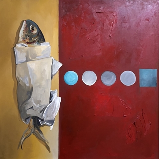 Mar Muerto - Óleo sobre lienzo (80x80) - Imagen 1