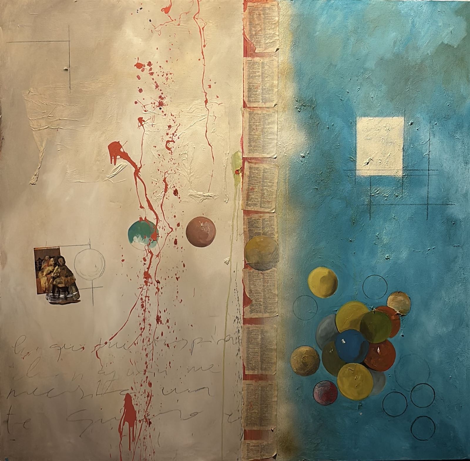 Meninas - Técnica mixta sobre tela (150x150) - Imagen 1